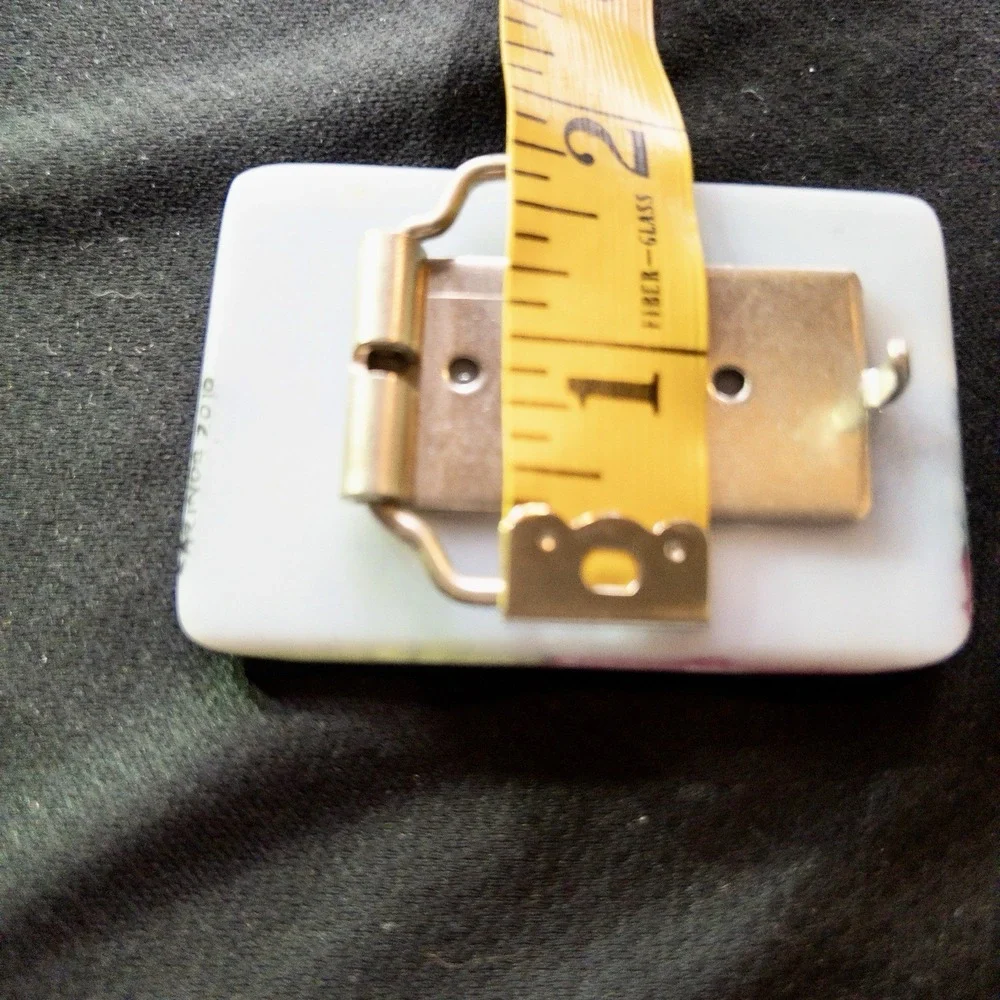 Abstract Hand Made‎ Colorful Glass Resin Belt Buckle